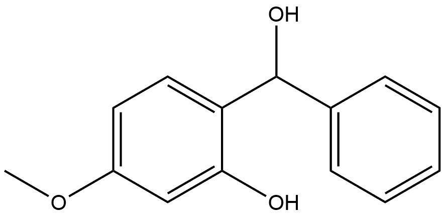 Benzenemethanol, 2-hydroxy-4-methoxy-α-phenyl- Struktur