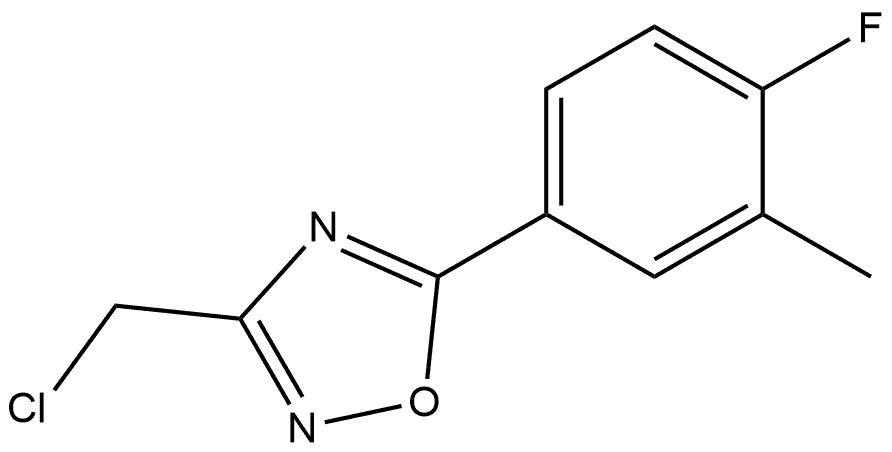 3-(Chloromethyl)-5-(4-fluoro-3-methylphenyl)-1,2,4-oxadiazole Struktur