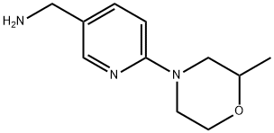 6-(2-甲基吗啉-4-基)吡啶-3-基]甲胺 结构式
