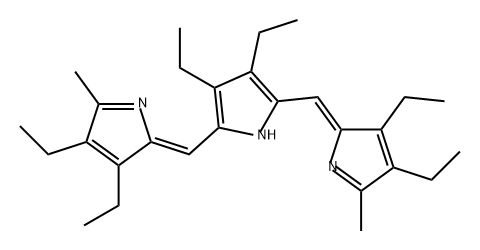 1H-Pyrrole, 2,5-bis[(Z)-(3,4-diethyl-5-methyl-2H-pyrrol-2-ylidene)methyl]-3,4-diethyl- Structure