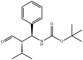 Carbamic acid, N-[(1S,2S)-2-formyl-3-methyl-1-phenylbutyl]-, 1,1-dimethylethyl ester Structure