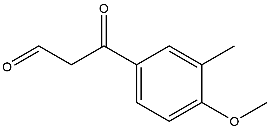 4-Methoxy-3-methyl-β-oxobenzenepropanal Structure