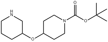 1-Piperidinecarboxylic acid, 4-(3-piperidinyloxy)-, 1,1-dimethylethyl ester Structure