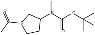 TERT-BUTYL (1-ACETYLPYRROLIDIN-3-YL)(METHYL)CARBAMATE, 927391-53-5, 结构式