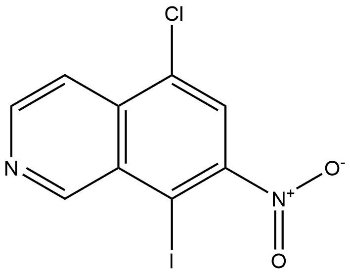 5-CHLORO-8-IODO-7-NITROISOQUINOLINE Structure