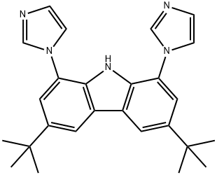 9H-Carbazole, 3,6-bis(1,1-dimethylethyl)-1,8-di-1H-imidazol-1-yl- Structure