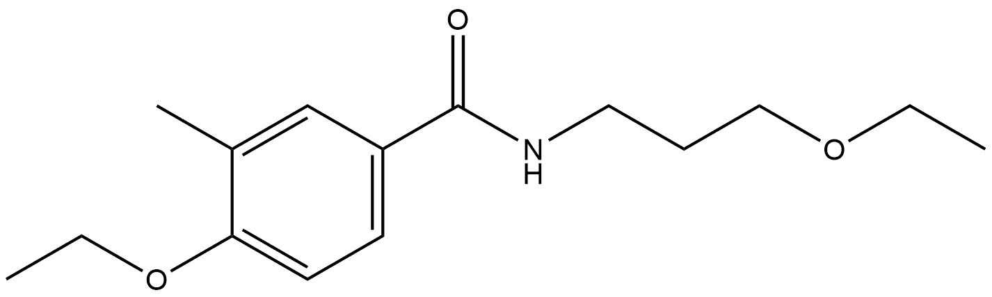 4-Ethoxy-N-(3-ethoxypropyl)-3-methylbenzamide 结构式