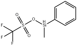 Methanesulfonic acid, 1,1,1-trifluoro-, methylphenylsilyl ester Structure
