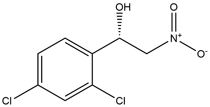 Benzenemethanol, 2,4-dichloro-α-(nitromethyl)-, (αS)- Struktur