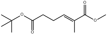 2-Hexenedioic acid, 2-methyl-, 6-(1,1-dimethylethyl) 1-methyl ester, (E)- (9CI) 结构式
