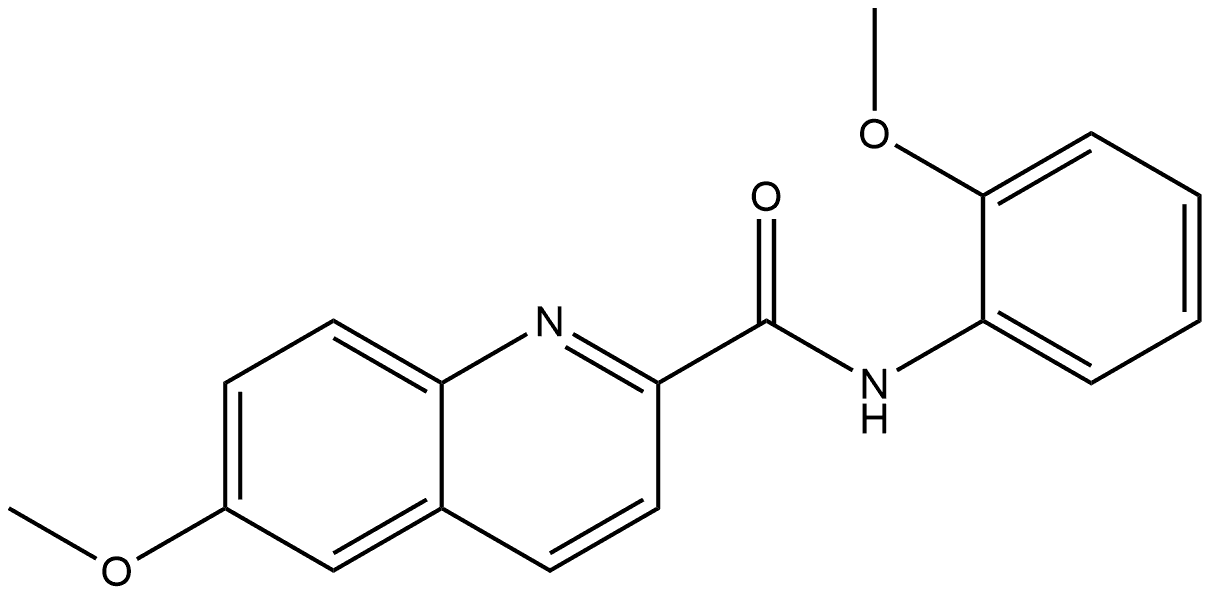 6-Methoxy-N-(2-methoxyphenyl)-2-quinolinecarboxamide Struktur