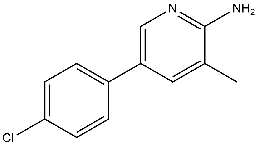 5-(4-Chlorophenyl)-3-methyl-2-pyridinamine Structure