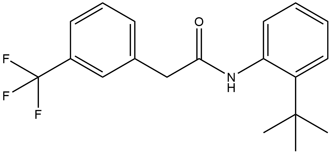 N-[2-(1,1-Dimethylethyl)phenyl]-3-(trifluoromethyl)benzeneacetamide Structure