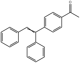 Ethanone, 1-[4-(1,2-diphenylethenyl)phenyl]- Structure