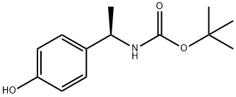 (R)-(1-(4-羟基苯基)乙基)氨基甲酸叔丁酯 结构式