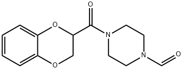 1-Piperazinecarboxaldehyde, 4-[(2,3-dihydro-1,4-benzodioxin-2-yl)carbonyl]- Structure