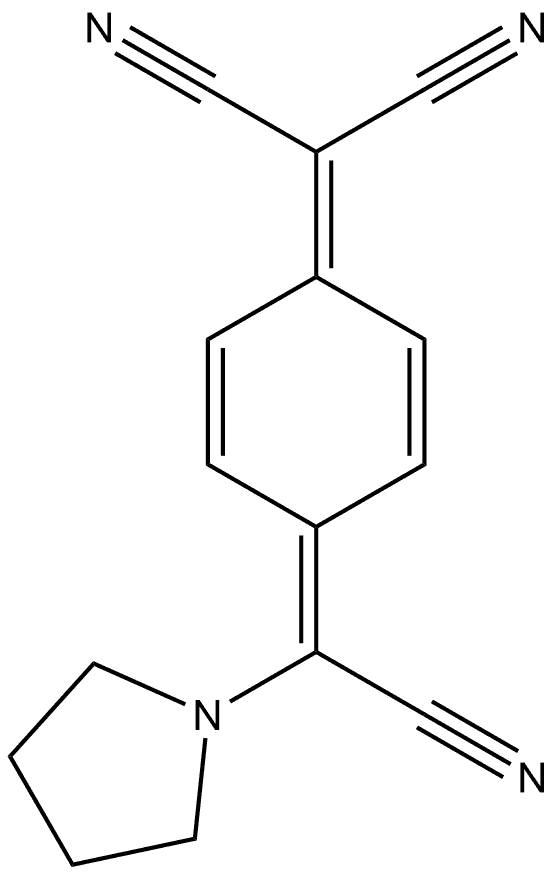 2-[4-(Cyano-1-pyrrolidinylmethylene)-2,5-cyclohexadien-1-ylidene]propanedinitrile 结构式