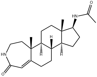 17-acetamido-3-aza-A-homo-4-androsten-4-one Struktur