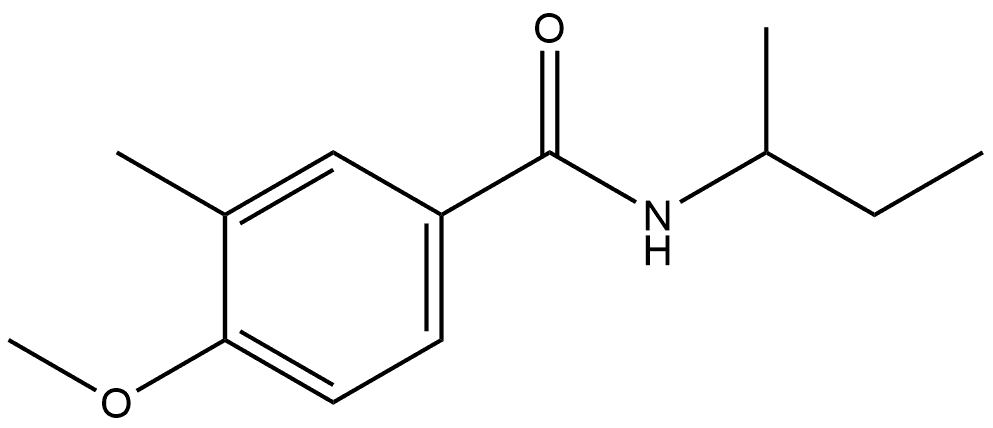 4-Methoxy-3-methyl-N-(1-methylpropyl)benzamide Structure