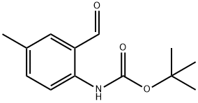 (2-Formyl-4-methyl-phenyl)-carbamic acid tert-butyl ester Structure