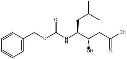 Heptanoic acid, 3-hydroxy-6-methyl-4-[[(phenylmethoxy)carbonyl]amino]-, (3S,4S)-