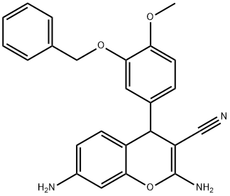2,7-Diamino-4-[3-(benzyloxy)-4-methoxyphenyl]-4H-chromene-3-carbonitrile,933192-54-2,结构式
