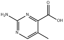 2-氨基-5-甲基嘧啶-4-羧酸, 933686-89-6, 结构式