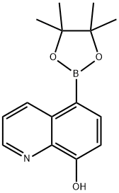 8-Quinolinol, 5-(4,4,5,5-tetramethyl-1,3,2-dioxaborolan-2-yl)- 结构式