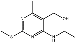 5-Pyrimidinemethanol, 4-(ethylamino)-6-methyl-2-(methylthio)- Structure