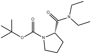 1-Pyrrolidinecarboxylic acid, 2-[(diethylamino)carbonyl]-, 1,1-dimethylethyl ester, (2S)- Structure