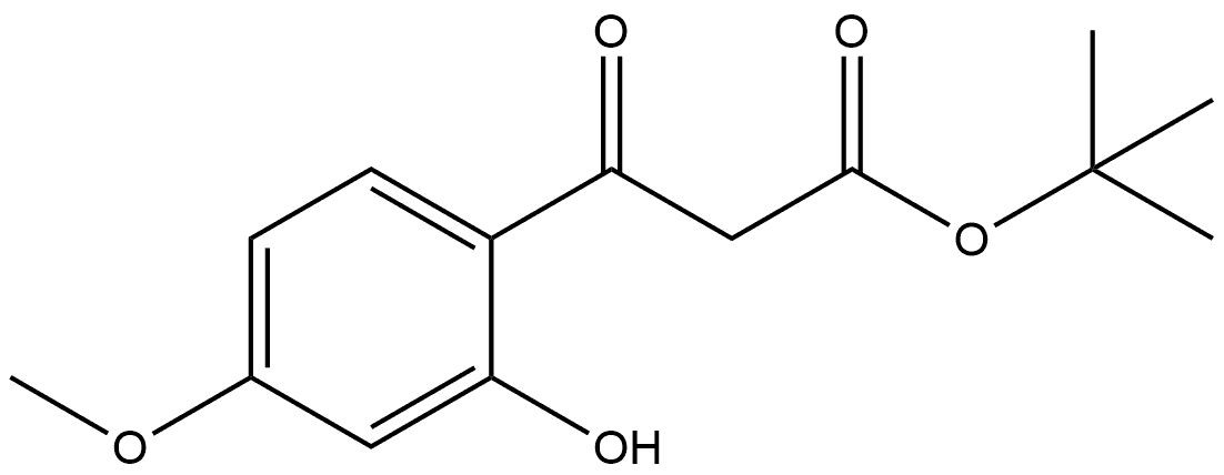 Benzenepropanoic acid, 2-hydroxy-4-methoxy-β-oxo-, 1,1-dimethylethyl ester Structure