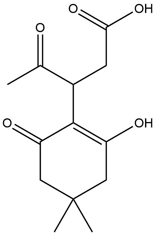 3-(2-hydroxy-4,4-dimethyl-6-oxocyclohex-1-en-1-yl)-4-oxopentanoic acid Structure