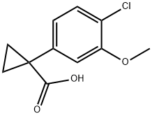 1-(4-Chloro-3-methoxyphenyl)cyclopropane-1-carboxylic acid Struktur