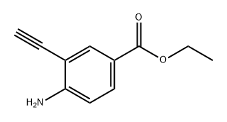 Benzoic acid, 4-amino-3-ethynyl-, ethyl ester Struktur