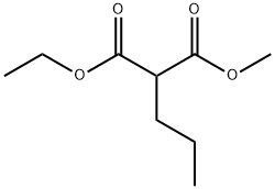 Propanedioic acid, 2-propyl-, 1-ethyl 3-methyl ester Struktur