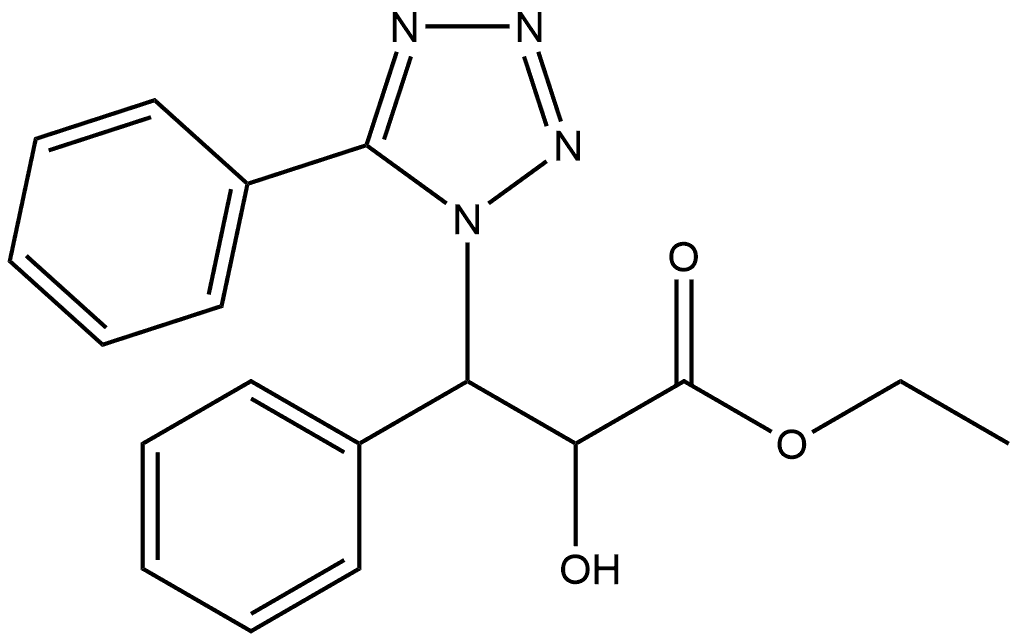 1H-Tetrazole-1-propanoic acid, α-hydroxy-β,5-diphenyl-, ethyl ester
