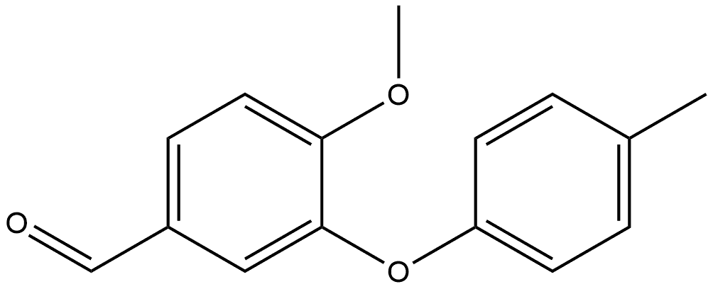4-メトキシ-3-(4-メチルフェノキシ)ベンズアルデヒド 化学構造式