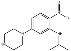 Benzenamine, N-(1-methylethyl)-2-nitro-5-(1-piperazinyl)- 结构式