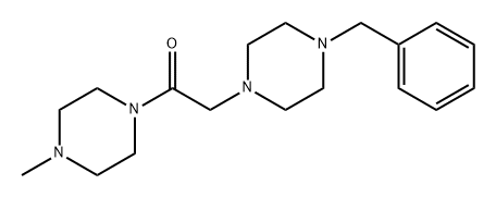 Piperazine, 1-methyl-4-[[4-(phenylmethyl)-1-piperazinyl]acetyl]- (9CI) Structure