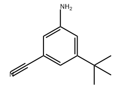 3-氨基-5-(叔丁基)苄腈, 942077-14-7, 结构式