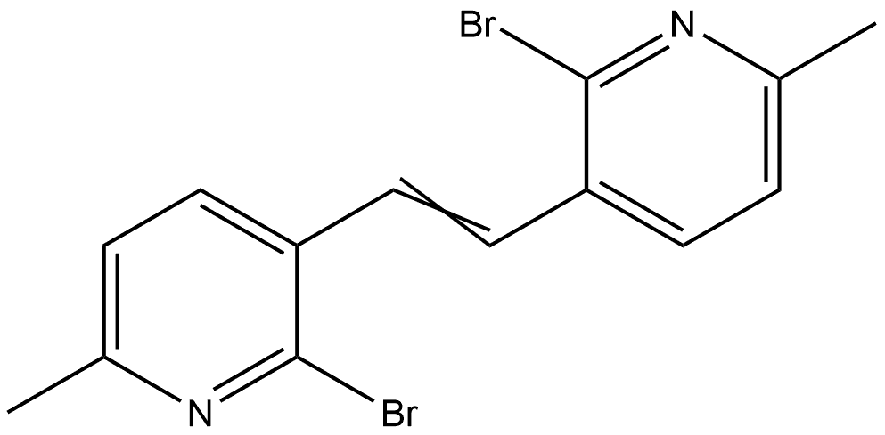 Pyridine, 3,3'-(1Z)-1,2-ethenediylbis[2-bromo-6-methyl- Structure