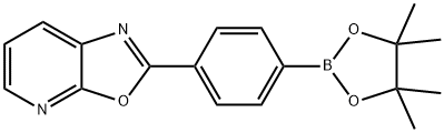 Oxazolo[5,4-b]pyridine, 2-[4-(4,4,5,5-tetramethyl-1,3,2-dioxaborolan-2-yl)phenyl]- Structure