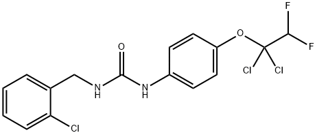 1-[4-(1,1-ジクロロ-2,2-ジフルオロエトキシ)フェニル]-3-(2-クロロベンジル)尿素 化学構造式