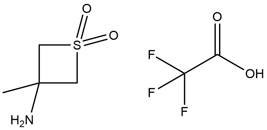 3-amino-3-methylthietane 1,1-dioxide hydrochloride 2,2,2-trifluoroacetate 结构式