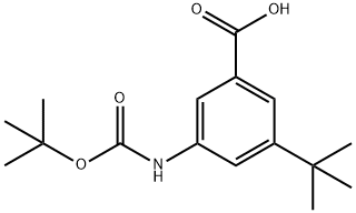 Benzoic acid, 3-[[(1,1-dimethylethoxy)carbonyl]amino]-5-(1,1-dimethylethyl)- Structure