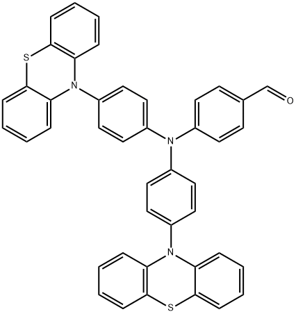 4-{N,N-双[4-(N-吩噻嗪基)苯基]氨基}苯甲醛 结构式