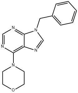 9H-Purine, 6-(4-morpholinyl)-9-(phenylmethyl)- 结构式