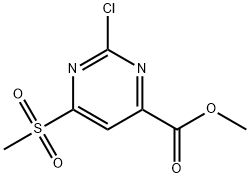 4-Pyrimidinecarboxylic acid, 2-chloro-6-(methylsulfonyl)-, methyl ester|2-氯-6-(甲磺酰基)嘧啶-4-羧酸甲酯