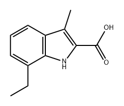 1H-Indole-2-carboxylic acid, 7-ethyl-3-methyl- Structure