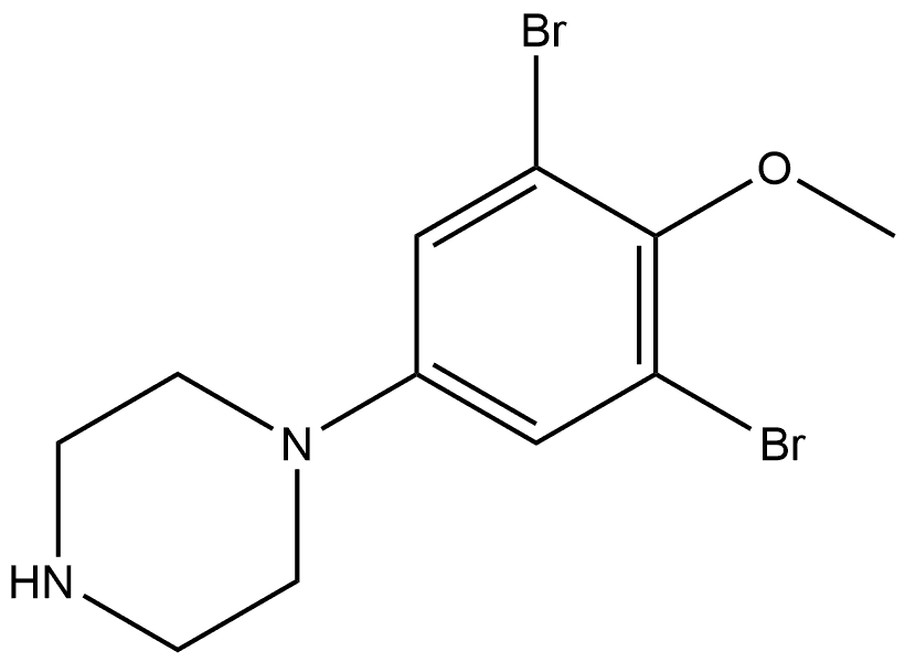 1-(3,5-dibromo-4-methoxyphenyl)piperazine hydrochloride 结构式